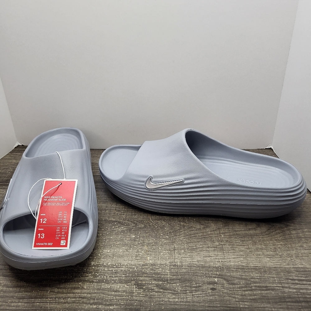 Nike ReactX Rejuven8 Slides Shoes Wolf Grey HV4479-002 New Men’s Size 12 New
